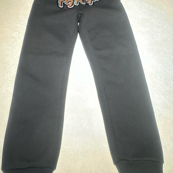 MAJESTIK Black Rhinestone FLY HIGH Bear Sweat Suit Child Set Size 7-8T NWOT - Picture 16 of 17